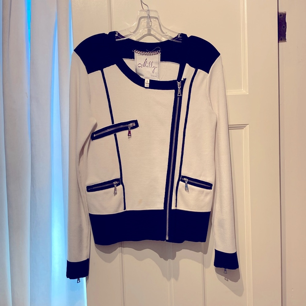 Milly Black and White Stretch Jacket